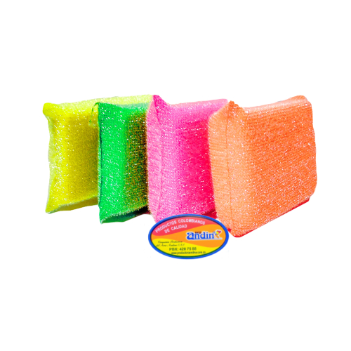 llamada Visible bañera Esponja Colores x 1 New Andin - Productora Andina / Productos de Aseo