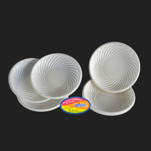 Plato Plastico Desechable Peq Ponque Paquete x 20 - Productora Andina /  Productos de Aseo