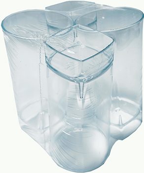 Vaso 11 oz x 4 Reutilizable New Andin - Imagen 2