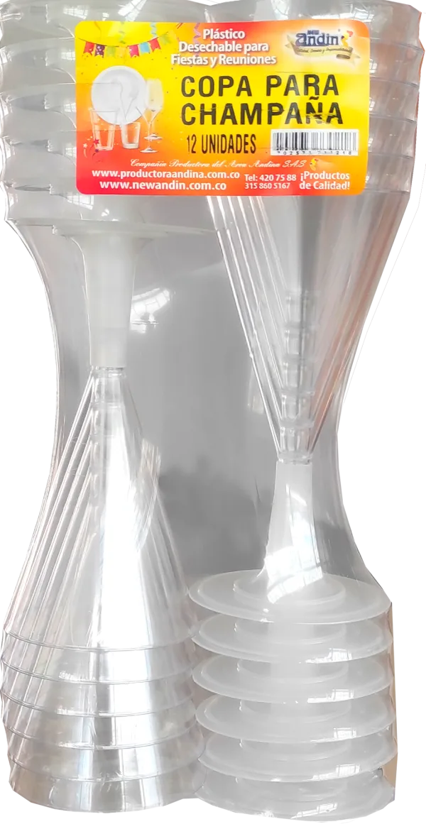 Copa Champaña Cristal x 12 unds